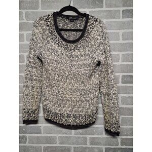 Pendleton Vintage Y2K knit Womens‎ White & Black Crew Neck  Sweater Size Small